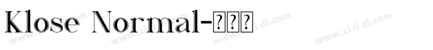 Klose Normal字体转换